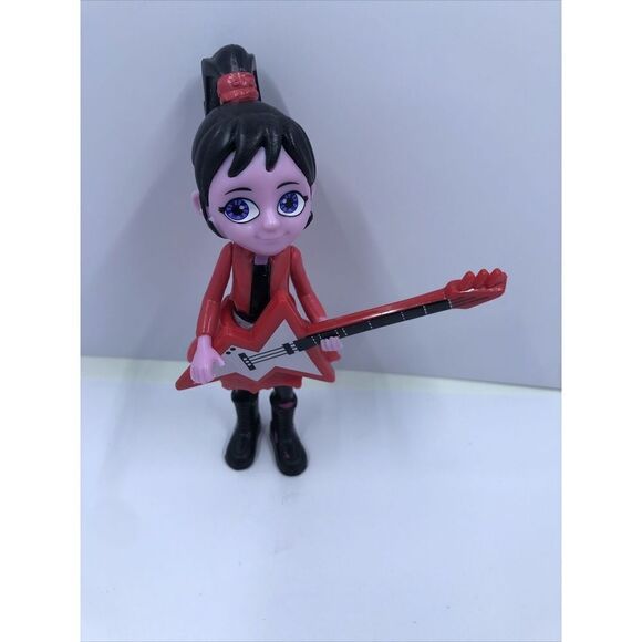 DISNEY STORE Jr VAMPIRINA FRANKEN STACY THE SCREAM GIRLS With Guitar FIGURE 4.5" - Picture 2 of 5